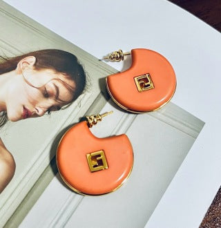 FENDI O’Lock Disc Charm Earrings