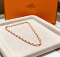 Hermès Rose Gold Woven Link Chain Necklace