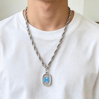 Hermès Heritage H Medallion Pendant Necklace